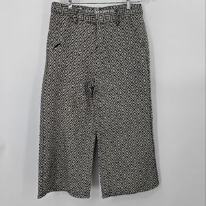 Publish Wide-Leg Crop Pants Black White Size Large